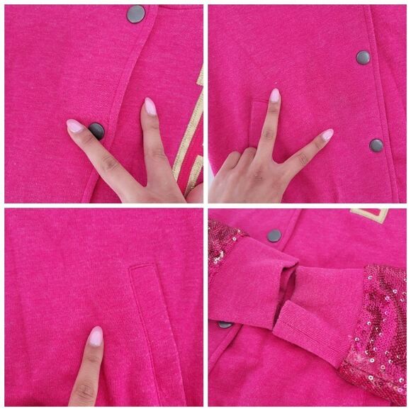 Victoria's Secret PINK Rare Limited Edition 2012 Sequin Varsity Jacket XS - Picture 15 of 16
